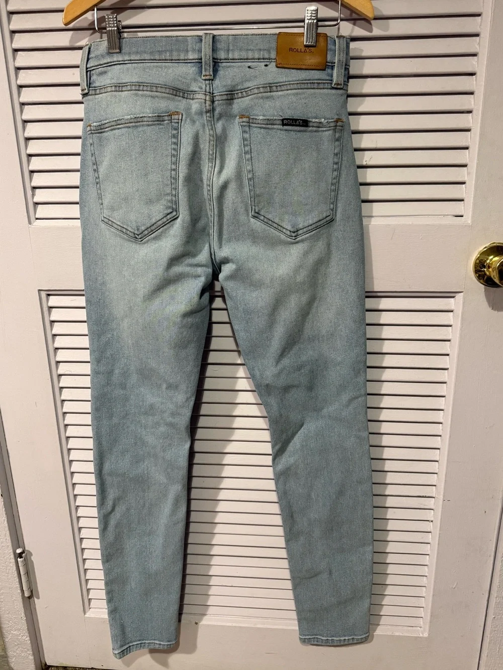 ROLLA'S Men’s Stinger Skinny Fit Jeans Light Blue 32W x 32L